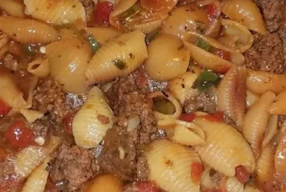 Thumbnail for PASTA SHELLS WITH GROUND BEEF