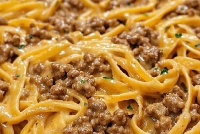 Thumbnail for One-Pot Creamy Beef and Garlic Butter Pasta