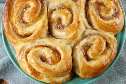 Thumbnail for Peach Preserve Cinnamon Rolls Recipe